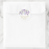 Lavendel Memorial Funeral Classic Ronde Sticker (Tas)