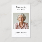 Lavendel Memorial Prayer Kaart Visitekaartje (Voorkant)