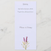 lavendel - menukaart (Achterkant)