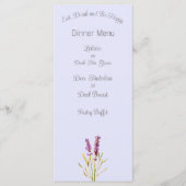 lavendel - menukaart (Voorkant)