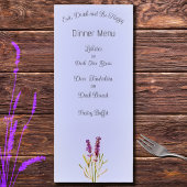 lavendel - menukaart