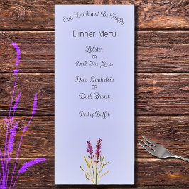  lavendel - menukaart
