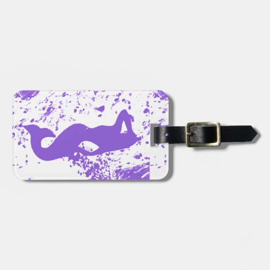 lavendel mermaid bagagelabel (Voorkant horizontaal)