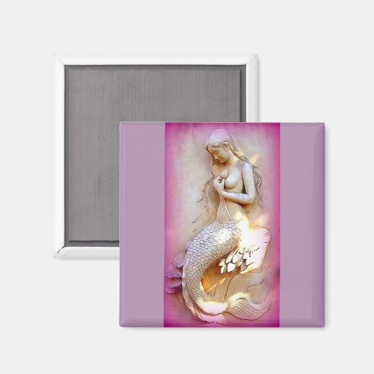 lavendel mermaid magnet (Voorkant / Achterkant)
