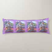 lavendel mermaids zit in de zaal lichaamskussen (Achterkant)