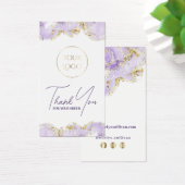 Lavendel mermering ontwerp bijsluiter visitekaartje (Bureau)