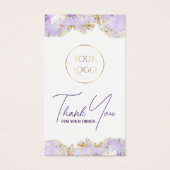 Lavendel mermering ontwerp bijsluiter visitekaartje (Voorkant)