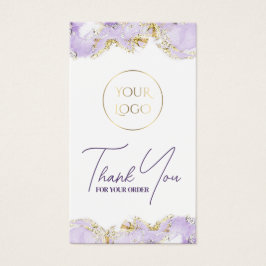Lavendel mermering ontwerp bijsluiter visitekaartje