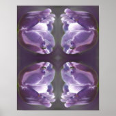 lavendel met kleine bijen Abstract Poster (Voorkant)