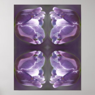 lavendel met kleine bijen Abstract Poster