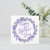 lavendel met Moederdag Kaart (Staand voorkant)