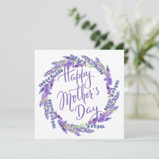 lavendel met Moederdag Kaart (Staand voorkant)