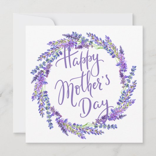 lavendel met Moederdag Kaart (Voorkant)