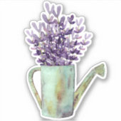 Lavendel met rustieke gieter sticker (Voorkant)