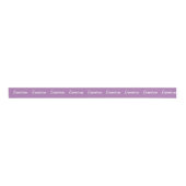 Lavendel met White Brush Script Name Grosgrain Lint (Voorkant)