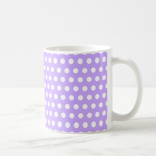 Lavendel met witte stippen koffiemok (Rechts)