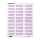 Lavendel met witte vlinders adreslabels etiket (Full Sheet)