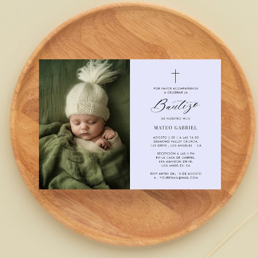 Lavendel Mexicaanse uitnodiging De Bautizo Foto