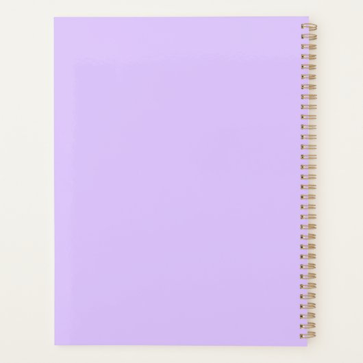 Lavendel minimalistische dagelijkse planner (Achterkant)