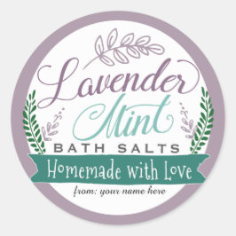 Lavendel Mint Bath Salt Labels voor Zelfgemaakt ca