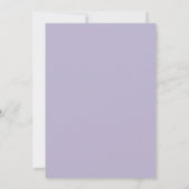 Lavendel Mint Bloei Bruiloft Kaart (Achterkant)