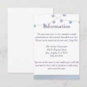 Lavendel Mint Wedding Informatie Invoegen Informatiekaartje (Voorkant / Achterkant)
