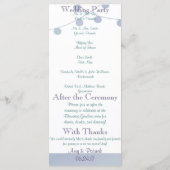 Lavendel Mint Wedding Program Handout Programmakaart (Achterkant)