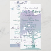 Lavendel Mint Wedding Program Handout Programmakaart (Voorkant / Achterkant)