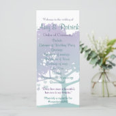 Lavendel Mint Wedding Program Handout Programmakaart (Staand voorkant)