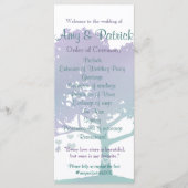 Lavendel Mint Wedding Program Handout Programmakaart (Voorkant)