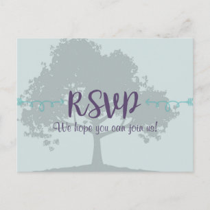 Lavendel Mint Wedding RSVP Briefkaart