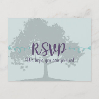 Lavendel Mint Wedding RSVP Briefkaart