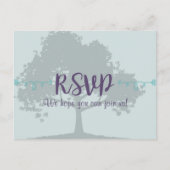 Lavendel Mint Wedding RSVP Briefkaart (Voorkant)