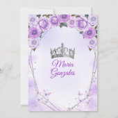 Lavendel Mis Quince 15 Anos Kroon Quinceañera Kaart (Achterkant)