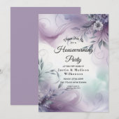 Lavendel Mist en Watercolor Whispers Housewarming Kaart (Voorkant / Achterkant)