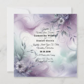 Lavendel mist en Waterverf fluistert bruiloft Kaart (Voorkant)