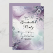 Lavendel Mist en Waterverf Whispers Afstuderen Kaart (Voorkant / Achterkant)