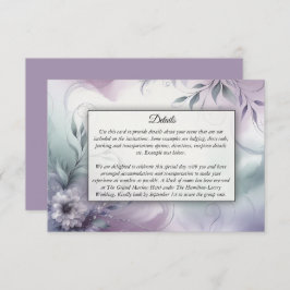 Lavendel Mist en Waterverf Whispers Informatiekaartje