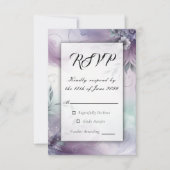Lavendel Mist en Waterverf Whispers RSVP Kaartje (Voorkant)