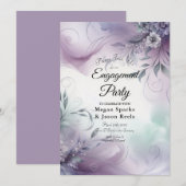 Lavendel Mist en Waterverf Whispers Verloving Kaart (Voorkant / Achterkant)
