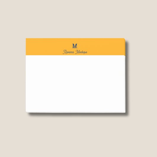 Lavendel Modern Gepersonaliseerde Naam Letter Mono Post-it® Notes