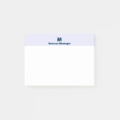Lavendel Modern Gepersonaliseerde Naam Letter Mono Post-it® Notes (Voorkant)