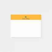 Lavendel Modern Gepersonaliseerde Naam Letter Mono Post-it® Notes (Voorkant)