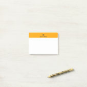 Lavendel Modern Gepersonaliseerde Naam Letter Mono Post-it® Notes (Op bureau)