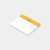 Lavendel Modern Gepersonaliseerde Naam Letter Mono Post-it® Notes (Schuin)