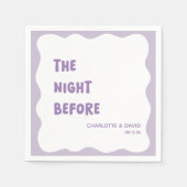 Lavendel Modern Leuk Welkomstfeest repetitie diner Servet (Voorkant)