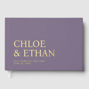 Lavendel Modern Wedding Folie gastenboek