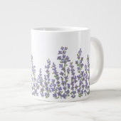 Lavendel Moderne Bloemen Grote Koffiekop (Voorkant rechts)