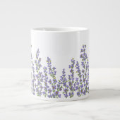 Lavendel Moderne Bloemen Grote Koffiekop (Voorkant)