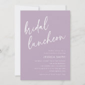 Lavendel Moderne Boho Bruiloftslunch Kaart (Voorkant)